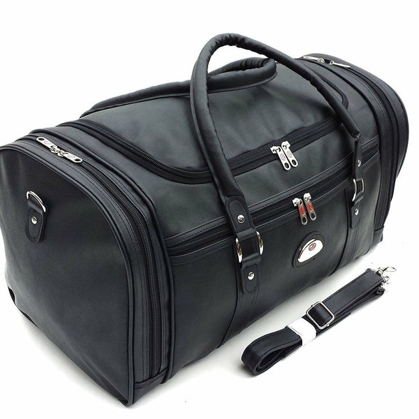 Weekend Overnight Travel Bag Holiday Holdall Leatherette