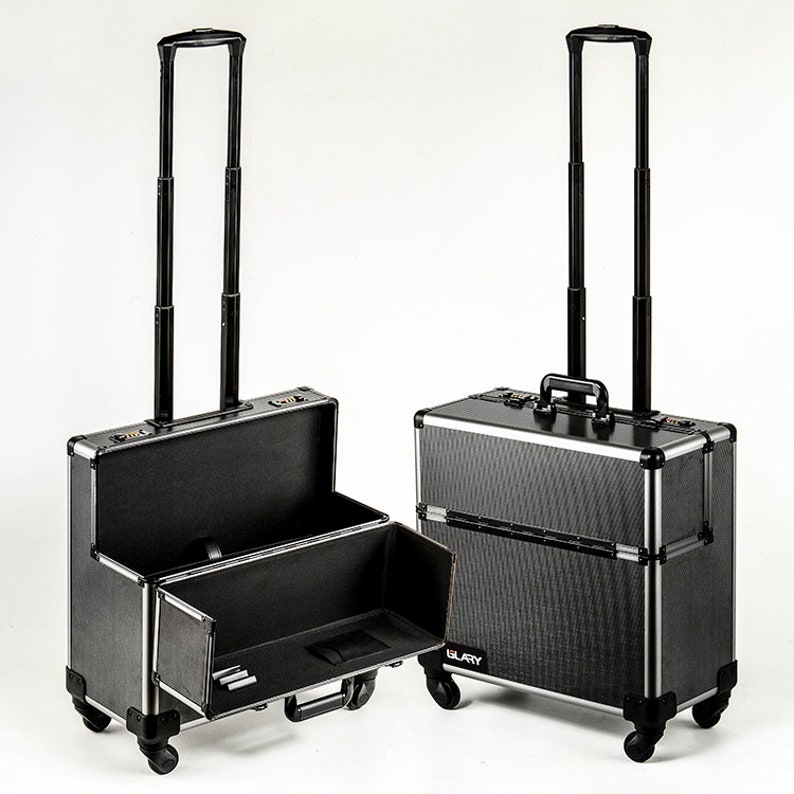 Valise à roulettes Pilot en aluminium rigide à 4 roues, noir image 10