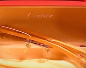 Luxury Inspired Unisex Retro Buff Vintage Clear Rimless Rectangular Wood Frame Optical Glasses Sunglasses-Tan Wood C-Designer Frames