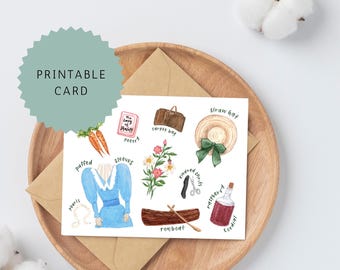 PRINTABLE Card | Anne Things | Anne of Green Gables Card | Anne Shirley | Birthday Card | Cottagecore Card | Card for Friend