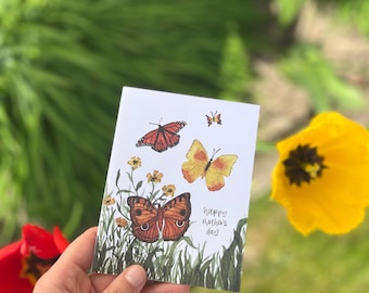 Watercolor Butterfly Mother's Day Card | Cottagecore | For Mom | Nature
