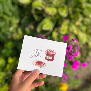 Anniversary Card Watercolor | Friendship | Love | Cottagecore Greeting Card | You're My Jam | For Her | Wife | Girlfriend | Friend | For Him