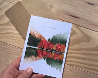 Watercolor Sympathy Card | Fall Trees | Nature | With Sympathy