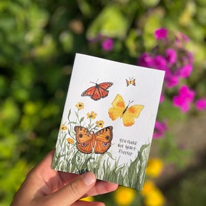 Aquarelle de carte d'anniversaire | Amour | Carte de voeux faite main | vous faites battre mon coeur | pour elle | femme | Petite amie | Pour lui | Mari
