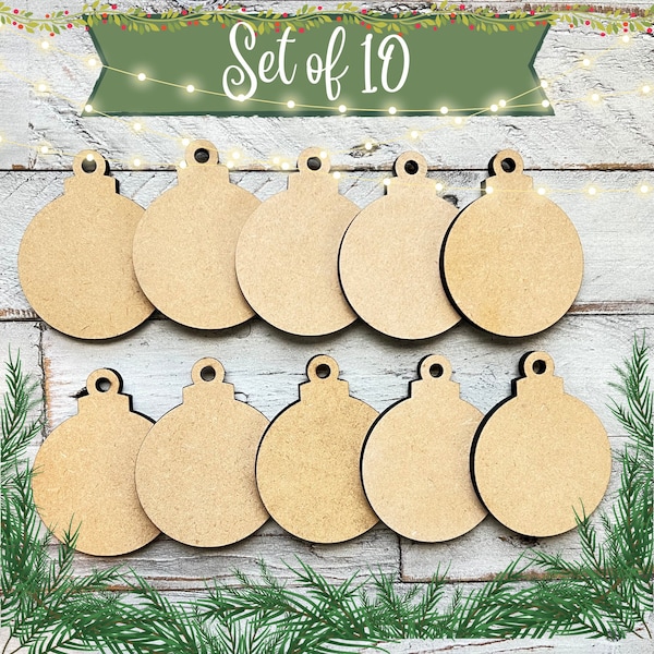 Blank wooden ornaments etsy