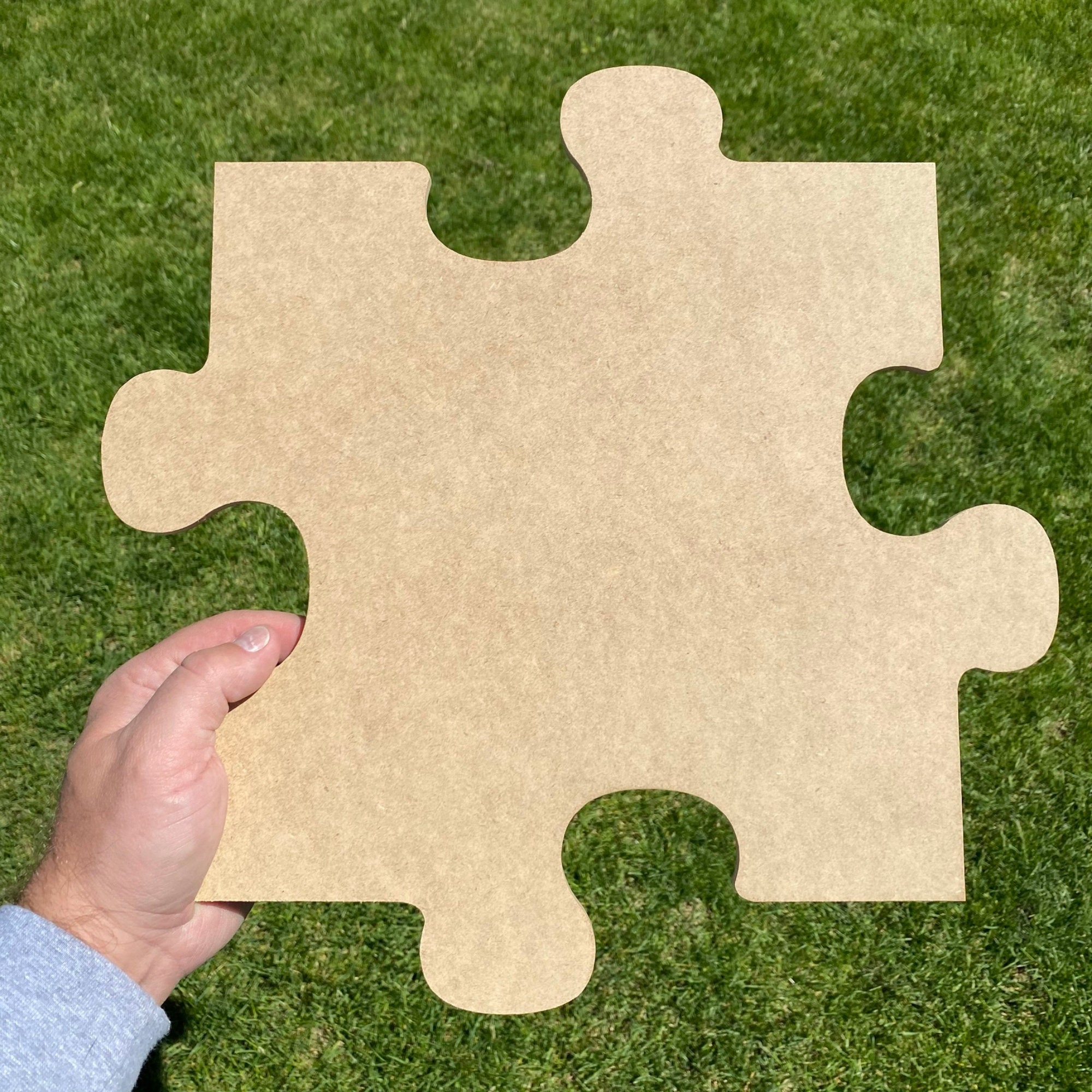 100 Blank Wooden Puzzle Pieces for Crafts, DIY Unfinished Jigsaw Puzzles  (1.9 x 1.6 In)