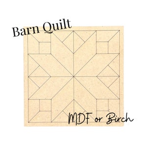Small 6in - 10in | Barn Quilt Design | Farmhouse Quilt Decor | Bohemian Pattern | Paint A Barn Quilt | Wooden Barn Quilt