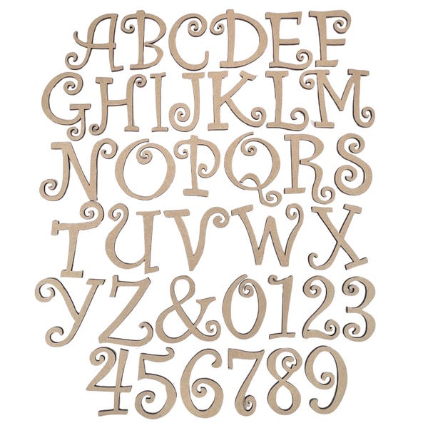 Curly Letters - Etsy