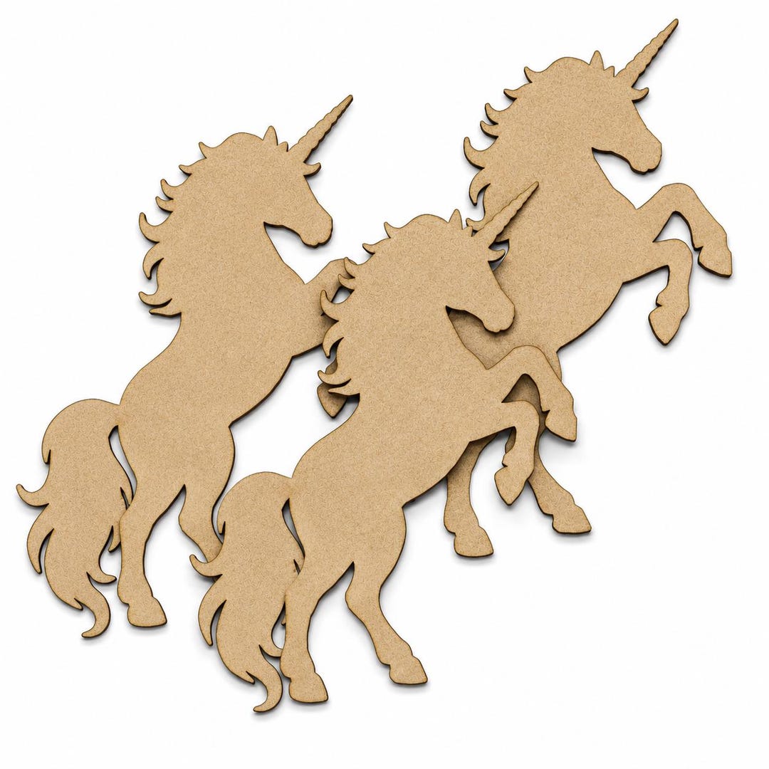 Unicorn MDF Cutouts – Fictional Characters Blank Decor, Laser Cut Wood ...