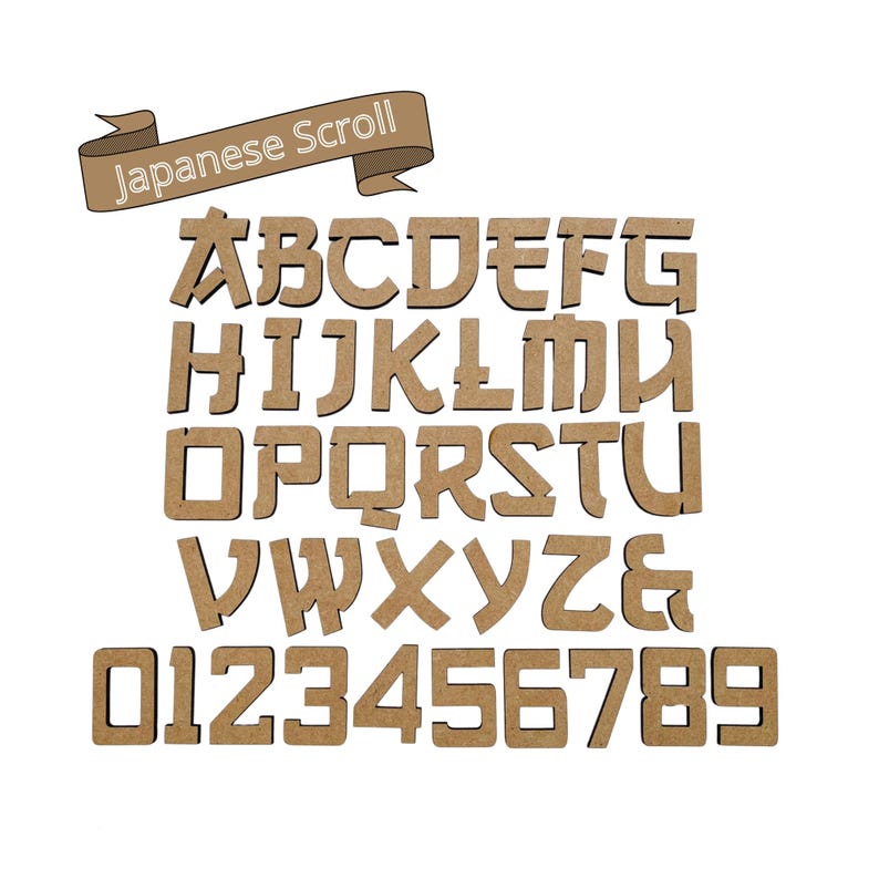Large Japanese Scroll | Foreign Style Letters | Wood Crafts | Wood ...