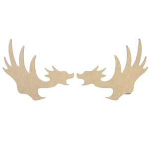 Unfinished Wooden Craft Shape, Massive Moose Antlers, Buy this Antler craft shape today!