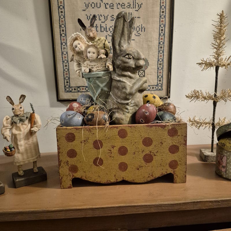 Primitive Folk Art Box - Etsy