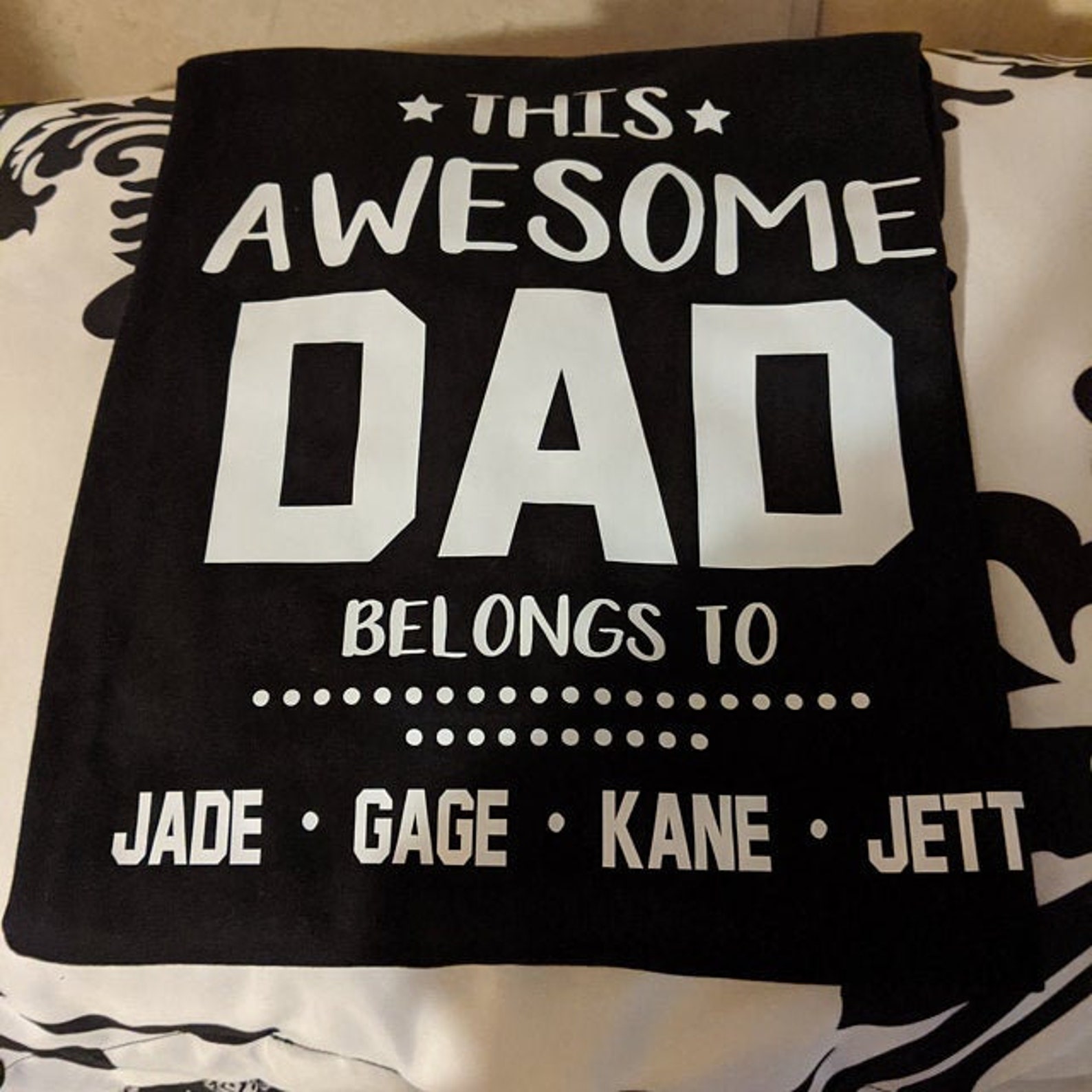 This awesome dad belongs to shirt Personalized Dad Shirt | Etsy