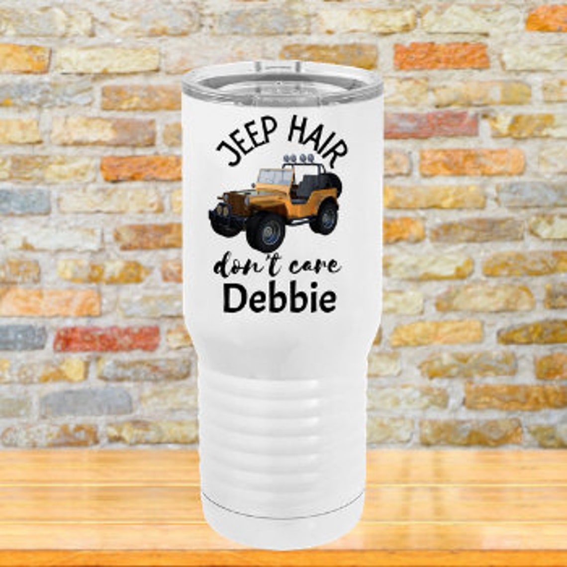 Personalized Jeep Hair Don't Care Tumbler Yellow jeep Etsy