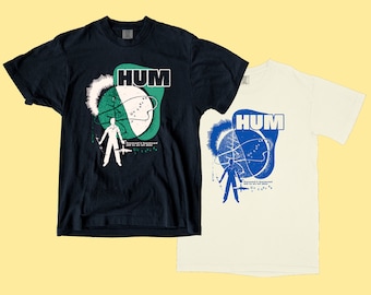 Hum T- shirt on Black on Natural Comfort Colors c1717 Screen Printed fan art