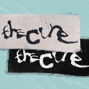The Cure Logo Screen printed canvas patch 4"