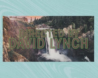 Geregisseerd door David Lynch: Twin Peaks 7,5 x 3,25 inch bumpersticker vinyl