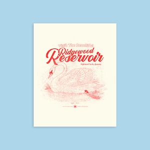 Ridgewood Reservoir Queens, NY ScreenPrint 8x10