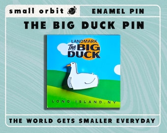 The Big Duck Pin 1" inch enamel | Flanders NY national Long Island Landmark