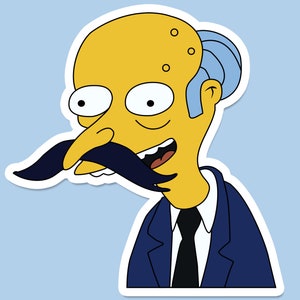 Mr. Snrub 2" clear acrylic magnet - reminds me a lot of Mr. Burns from the Simpsons !!