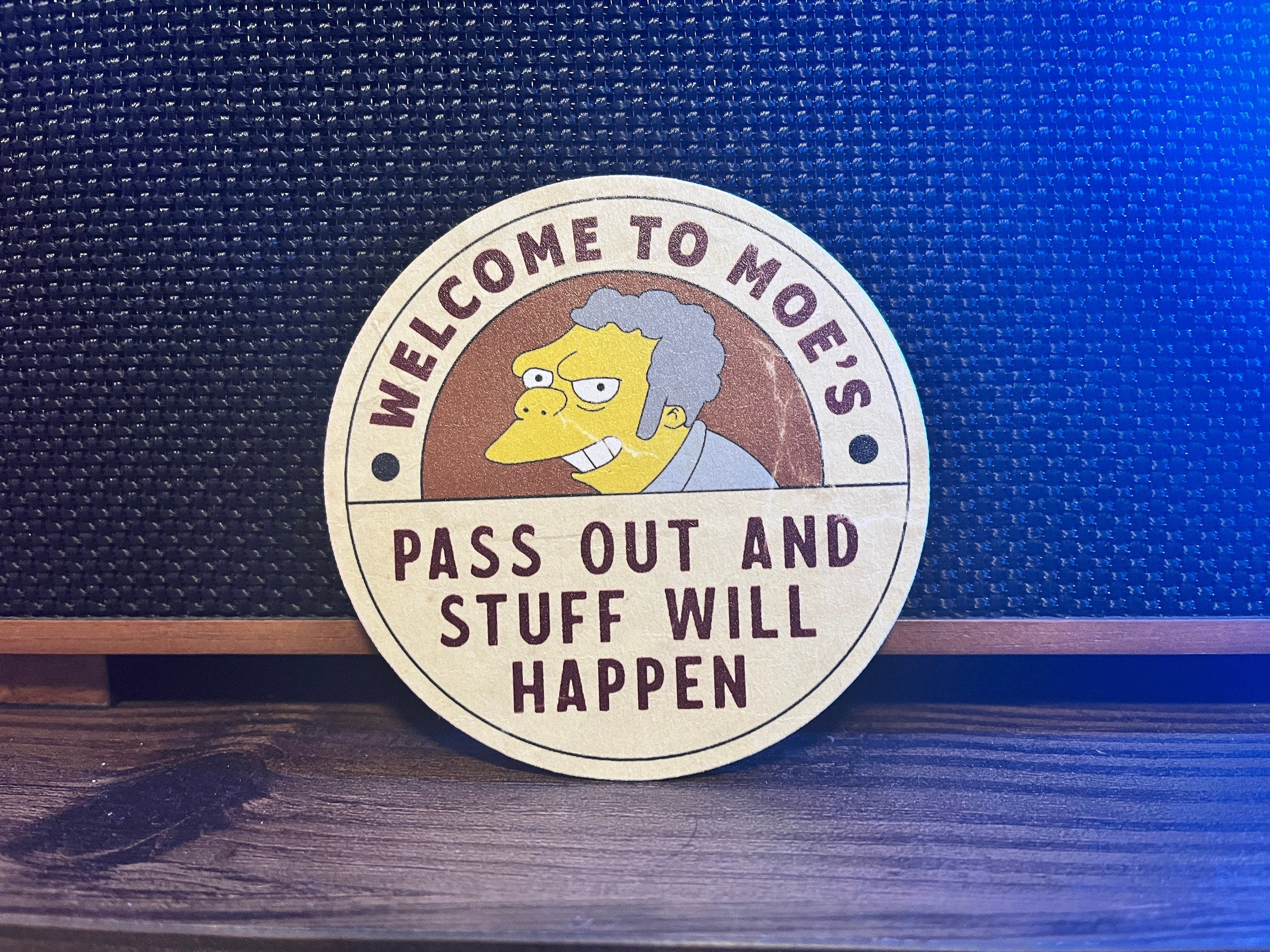 Welcome to Moe's 3 BAR COASTERS X2 Simpsons - Etsy