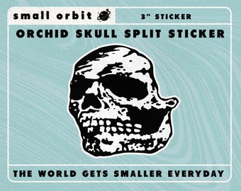 ORCHID Skull Split 3" sticker  (from Jeromes Dream Split Vinyl) hardcore, screamo, emoviolence 90s
