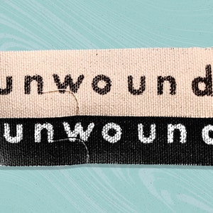 Unwound Logo Screen printed canvas patch 4&quot;