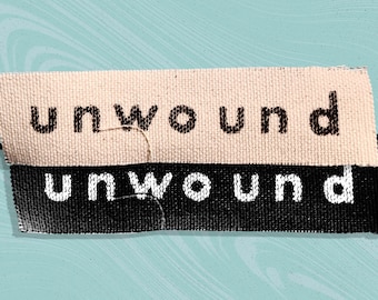 Unwound Logo Screen printed canvas patch 4"