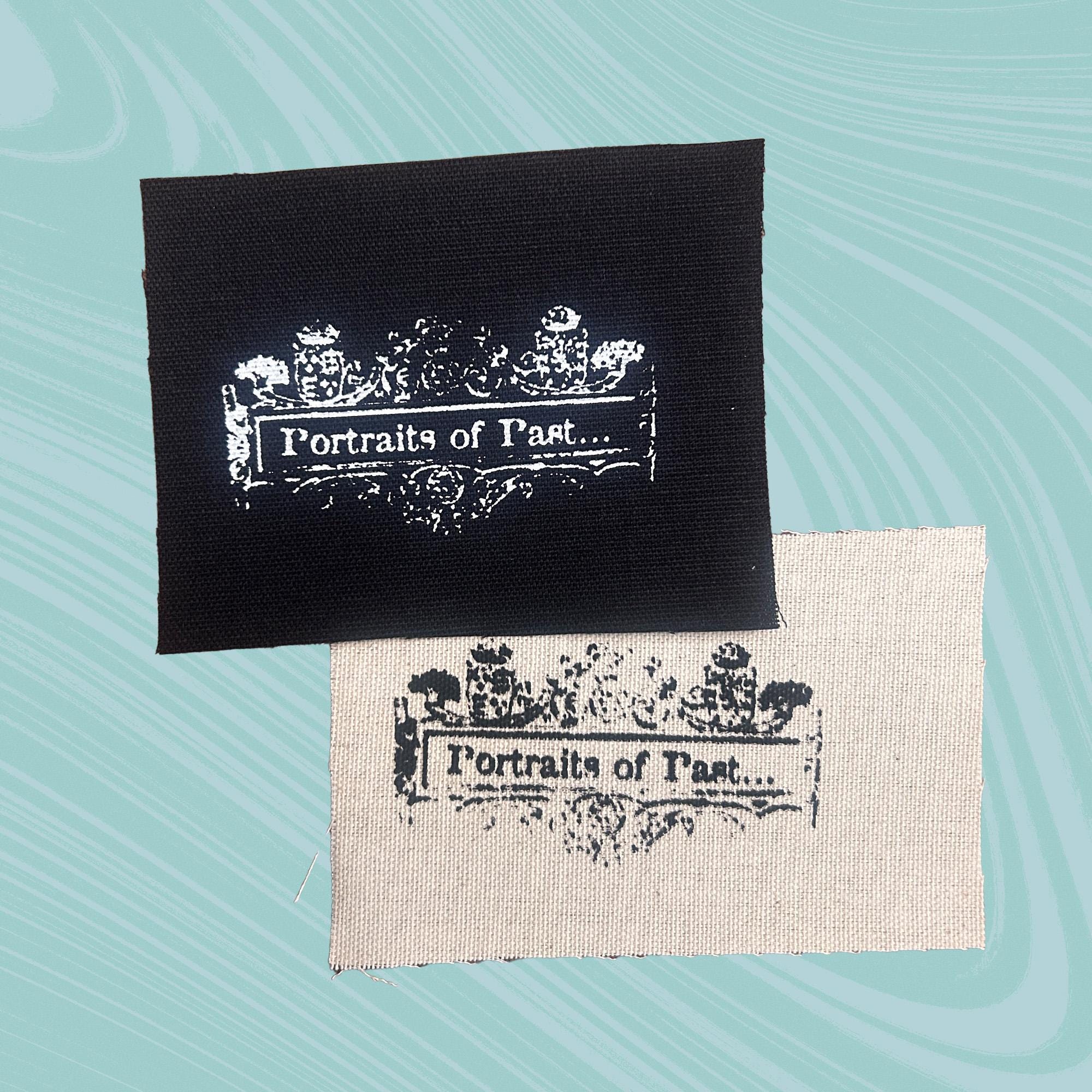 portraits of Past ... Screen printed canvas patch 4" screamo skramz