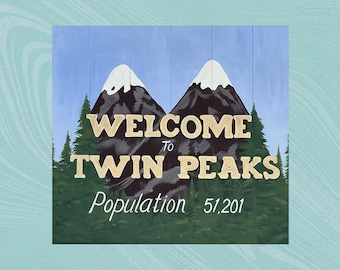 Welcome to Twin Peaks  3"  Sticker Vinyl David Lynch