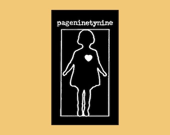 Pageninetynine / pag. 99 3&quot; inch meisjessticker zwart