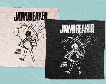 Jawbreaker Morton Salt Girl Screen printed canvas patch 4" logo