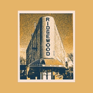 Ridgewood Queens, NY Siebdruck 8x10 Flowerama