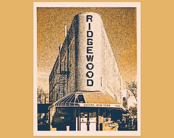 Ridgewood Queens, NY ScreenPrint 8x10 Flowerama