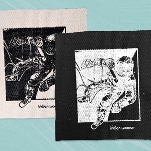 Indian Summer Astronaut Screen printed canvas patch 4&quot; logo Screamo