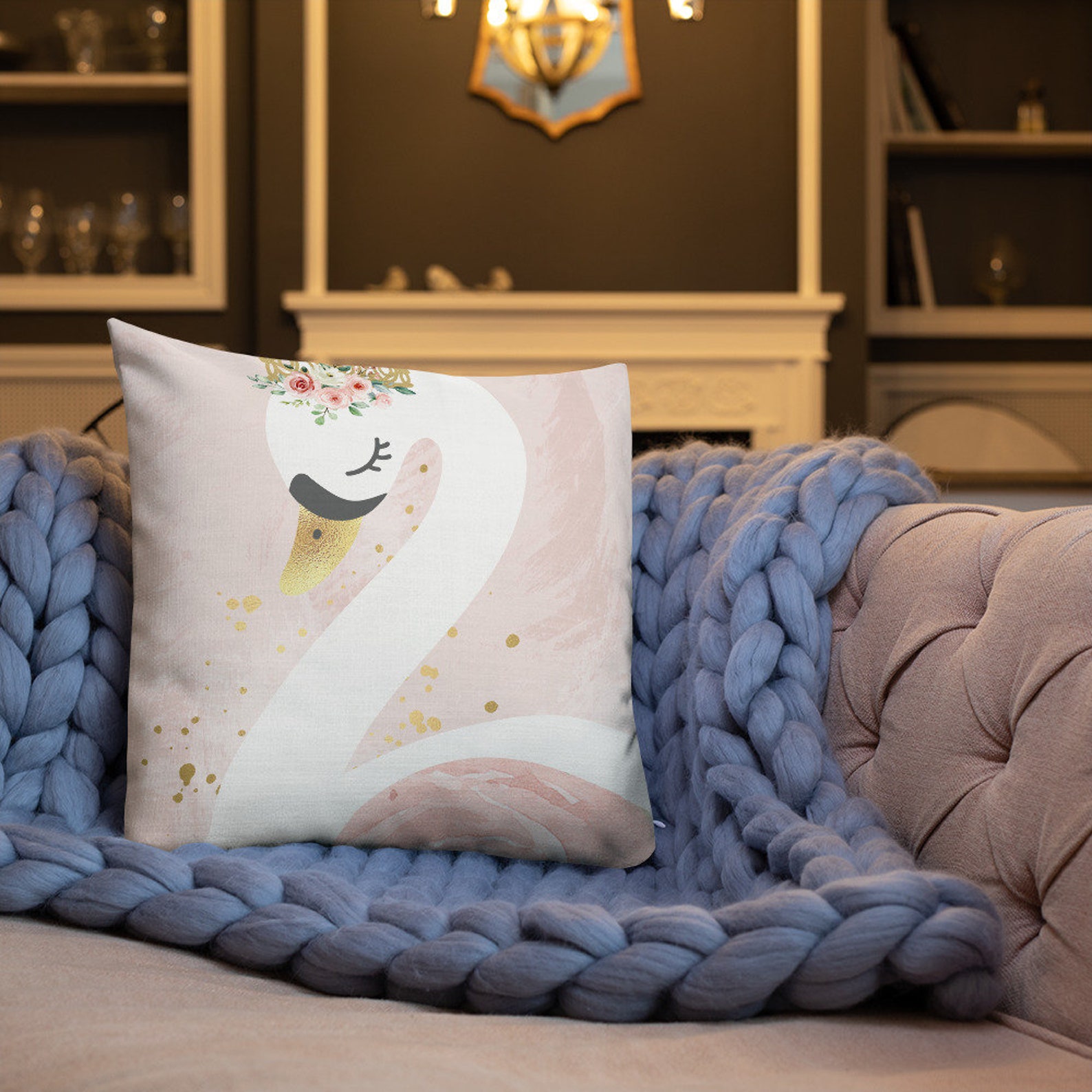 Swan Princess Premium Pillow Etsy