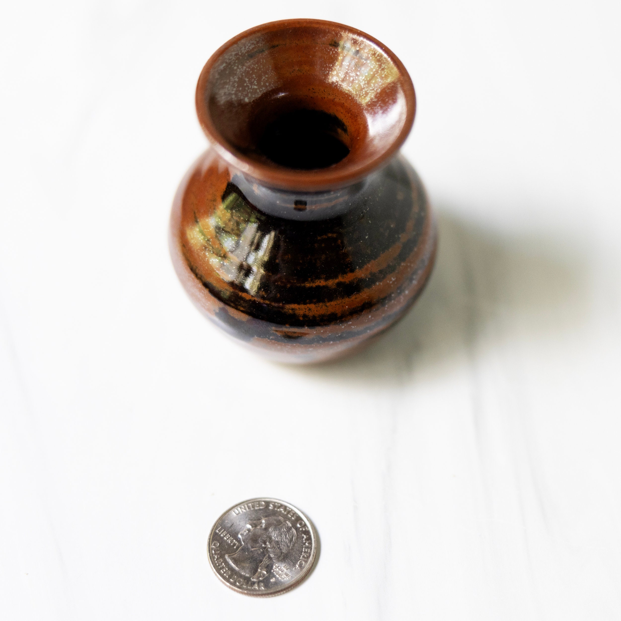 未使用・新品 手作り陶器 花瓶 白茶ストライプ 一輪挿し 花瓶 陶器 おしゃれ 柴田文江 SACCO 02 サッコ kinto