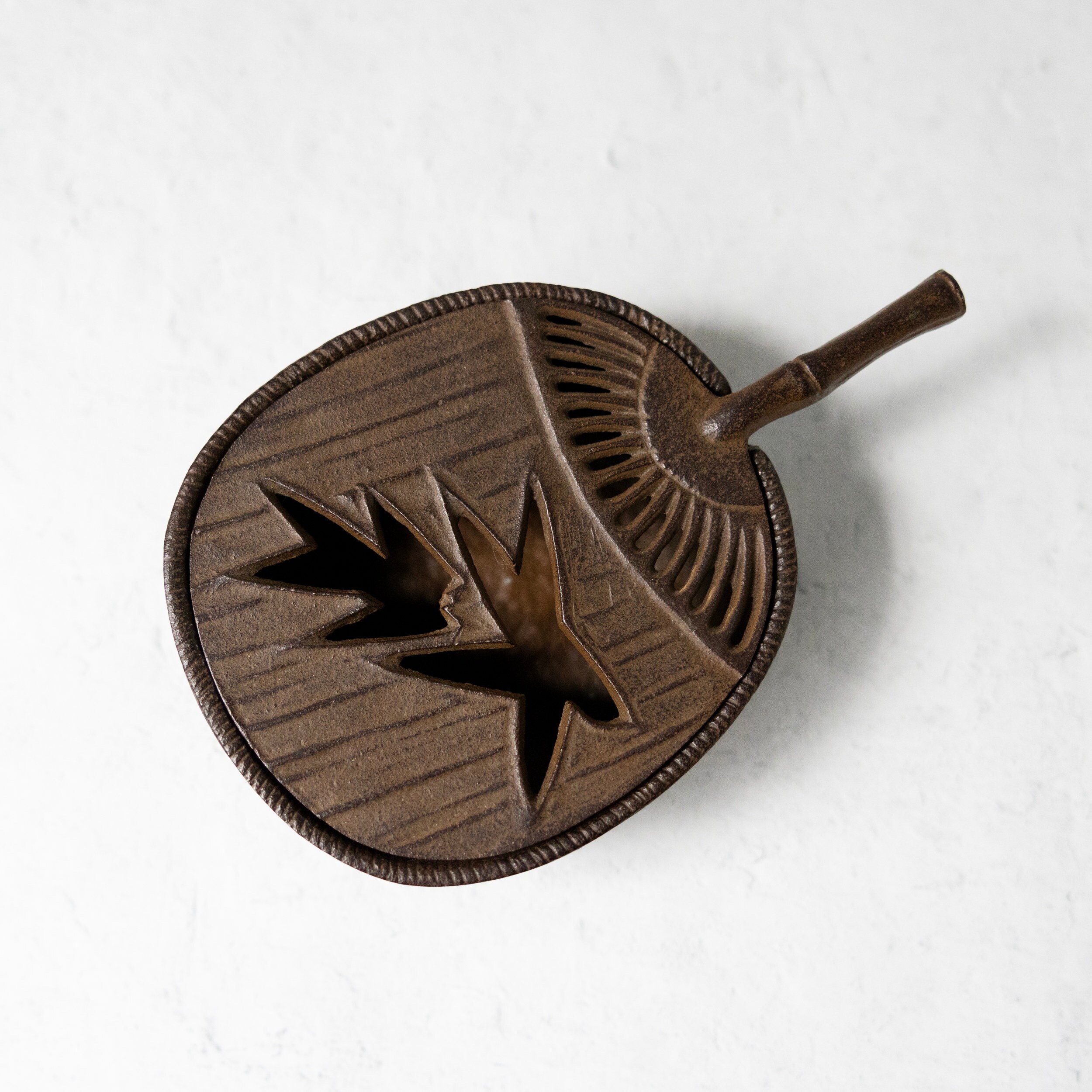 Cast Iron Incense Burner Made in Japan Bamboo Leaf Etsy