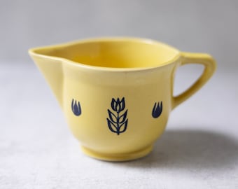 Cameron Clay or Cronin Dutch yellow blue tulip vintage creamer