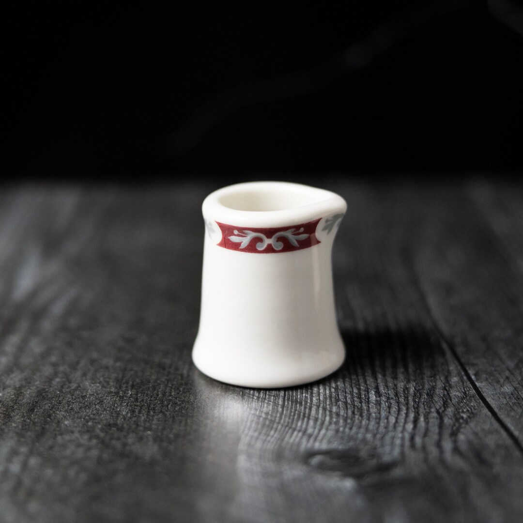 Unmarked Ironstone Creamer Pitcher Vintage Small Pattern Border Etsy