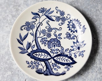 Coventry Blue Kensington Staffordshire England ironstone china porcelain coaster bone soap dish small