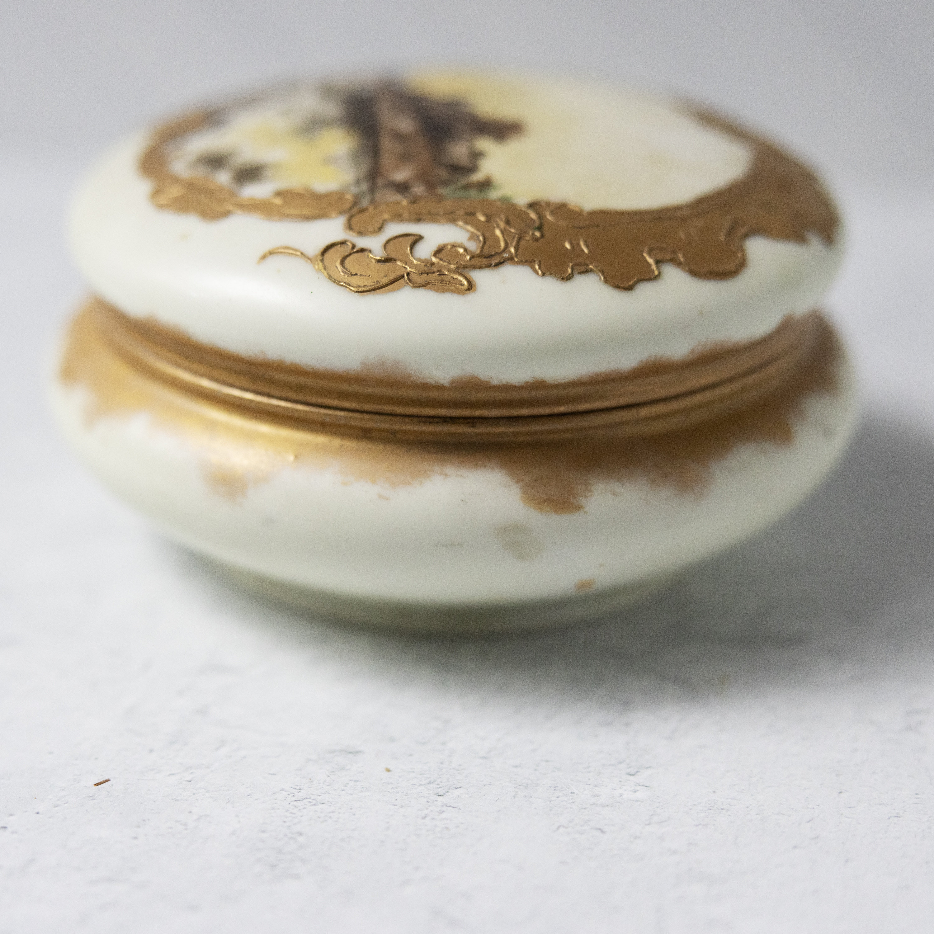 A. Klingenberg Limoges AK France Whiteware Handpainted Signed Porcelain Trinket Box Etsy