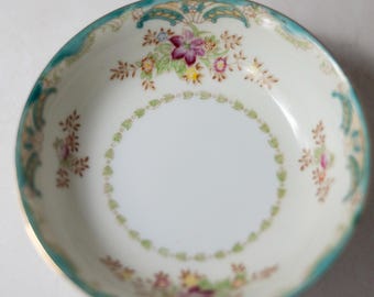 Juego de 2 cuencos de postre vintage Kongo China Japan con estampado floral azul