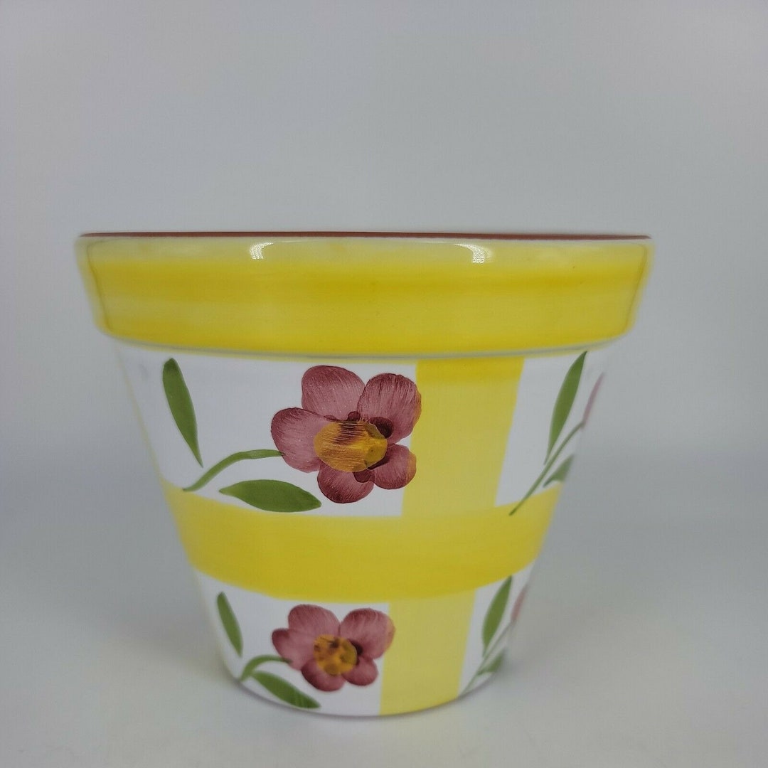 Val Do Sol Pottery Made in Portugal Yellow Flower Etsy
