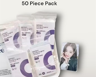 50 pcs | Photo Card Sleeves | 58mm x 89mm (cards up to 56mm x 87mm) | No PVC & Acid Free