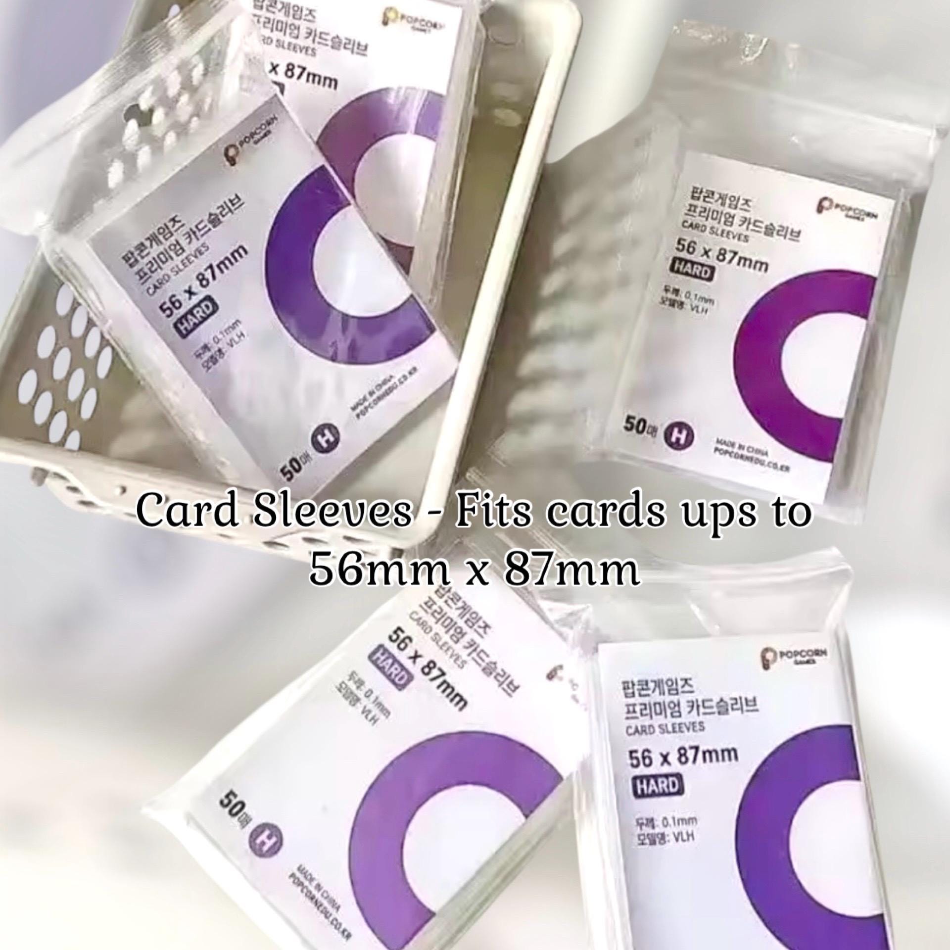 50 Piece Pack | Hard Photo Card Sleeves | Kpop Photocards | 58mm x 89mm (cards up to 56mm x 87mm) | No PVC & Acid Free 50 Piece Pack | Hard Photo Card Sleeves | Kpop Photocards | 58mm x 89mm (cards up to 56mm x 87mm) | No PVC & Acid Free