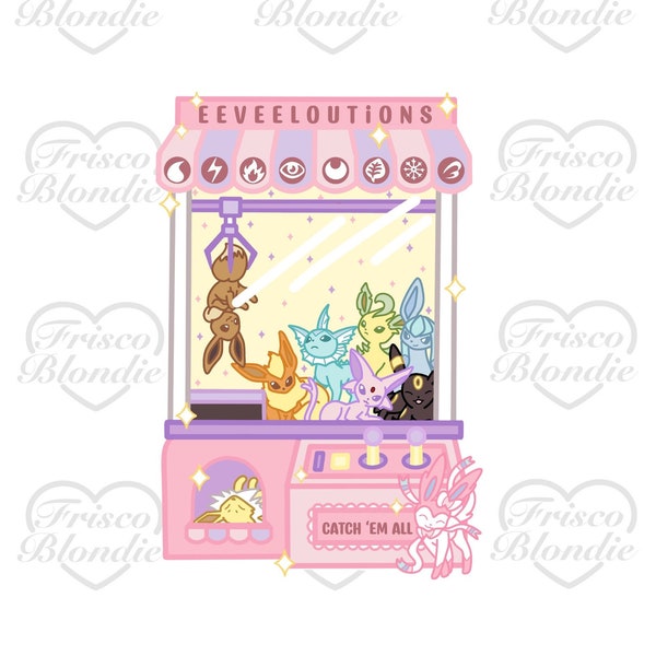 Pre-order Eeveeloution Claw Machine Enamel Pin