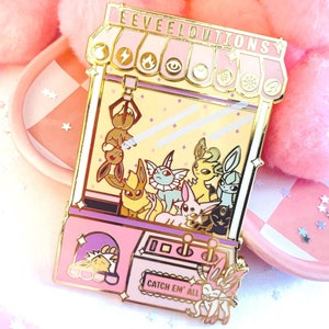 Eeveeloution Claw Machine Enamel Pin