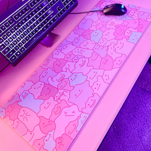 Pink Ditto Deskmat, XL Polyester Mousepad