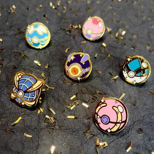Pokeball filler enamel pins